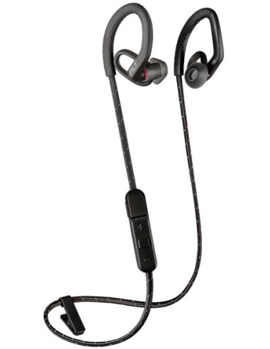 Plantronics BackBeat Fit 350 auriculares para móvil Binaural gancho de oreja, Dentro de oído Negro, Gris