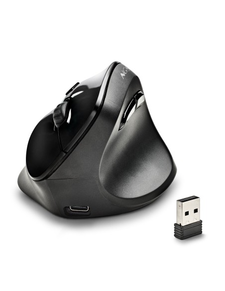 NGS RATON INALAMBRICO VERTICAL NEGRO ERGONOMICO