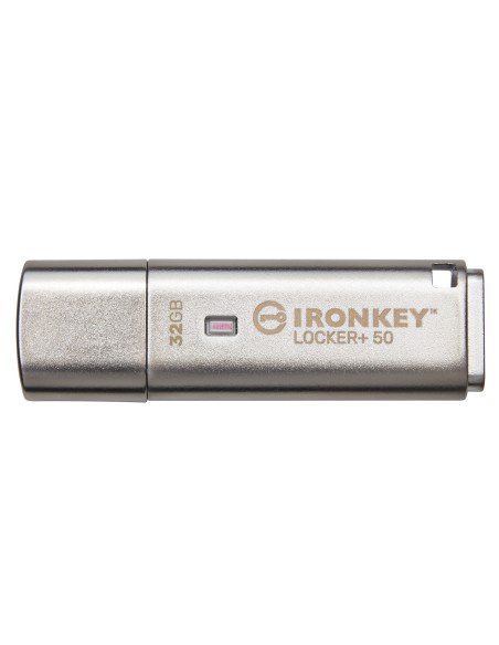 Kingston Technology IronKey Locker+ 50 unidad flash USB 32 GB USB tipo A 3.2 Gen 1 (3.1 Gen 1) Plata