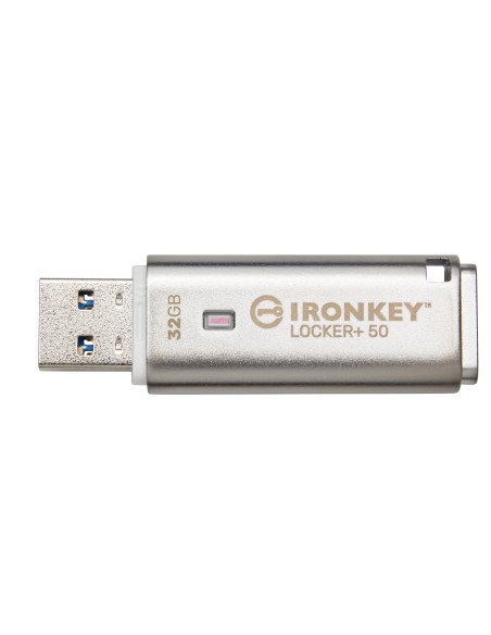 Kingston Technology IronKey Locker+ 50 unidad flash USB 32 GB USB tipo A 3.2 Gen 1 (3.1 Gen 1) Plata