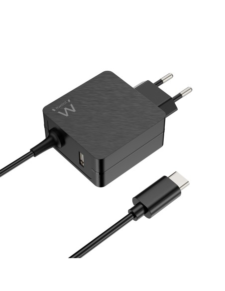 EWENT Cargador USB-C PD 45W +Puerto usb-A
