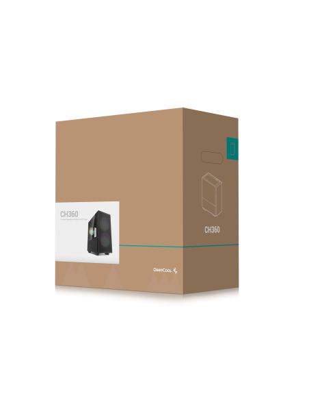 CAJA MICRO-ATX SEMITORRE DEEPCOOL CH360 ARGB CT 3V NEGRA R-CH360-BKAPE3-G-1