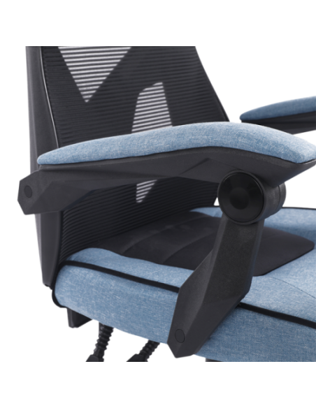 Newskill Gaming Eros Silla para videojuegos de PC Asiento acolchado Negro, Azul, Gris