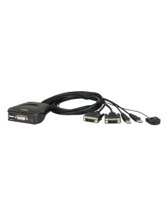 Aten CS22D interruptor KVM Negro