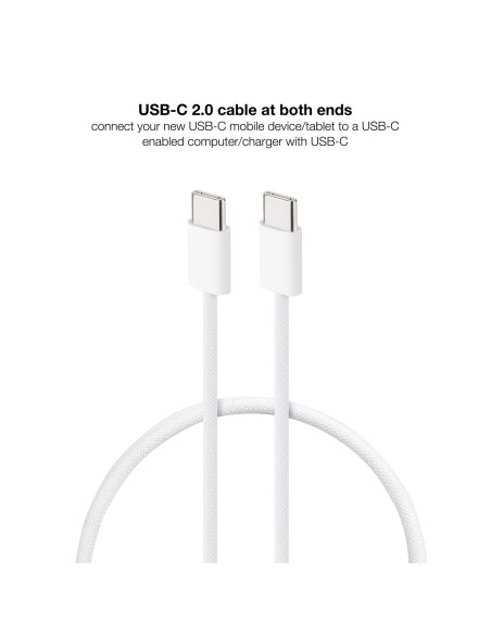 Nanocable Cable USB-C 2.0 60W USB-C M-M, 1m