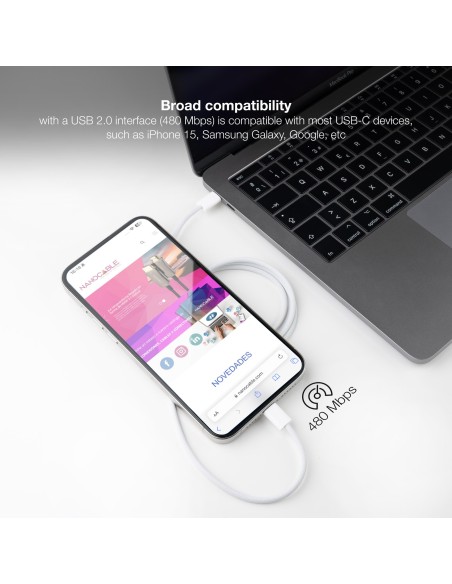 Nanocable Cable USB-C 2.0 60W USB-C M-M, 1m