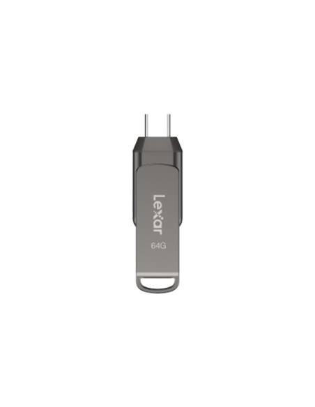 Lexar JumpDrive LJDD400064G-BNQNG unidad flash USB 64 GB USB Tipo C 3.2 Gen 1 (3.1 Gen 1) Gris