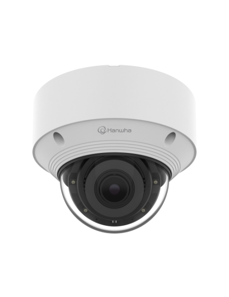 HANWHA CÁMARA IP SERIE Q 8MP DOMO ANTIVANDÁLICO VARIFOCAL MOTORIZADO 3.2-10.2MM, H.265/H.264/MJPEG, WIDESTREAM, 120DB WDR, ICR, 