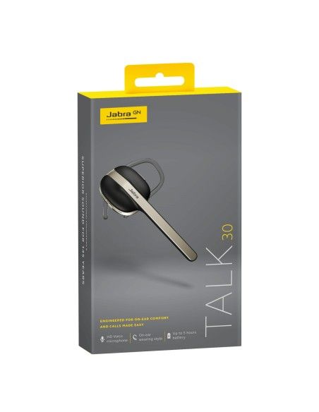 Jabra Talk 30 Auriculares Inalámbrico gancho de oreja, Diadema Llamadas Música Bluetooth Negro, Plata