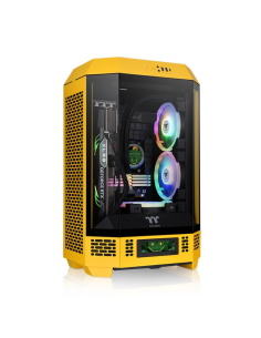 CAJA THERMALTAKE THE TOWER 300 BUMBLEBEE MINI-ITX 2XUSBA 3.2 SIN FUENTE NEGRO