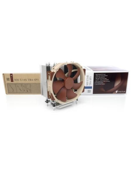 NOCTUA COOLER CPU NH-U14S TR4-SP3, 140MM FAN, 140X150X25, 12V,1500RPM/1200RPM/300RPM, 24,6 DB(A), 140,2 M3/H, STRX4, SWRX8, TR4,