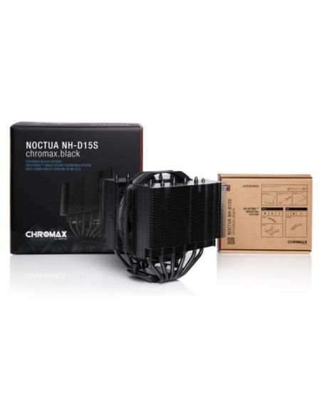 NOCTUA COOLER CPUNOCTUA NH-D15S CHROMAX.BLACK, 6 HEATPIPES DUAL TOWER, 1X NF-A15 140MM FAN PWM, LGA1851, LGA1700, LGA1200, LGA11