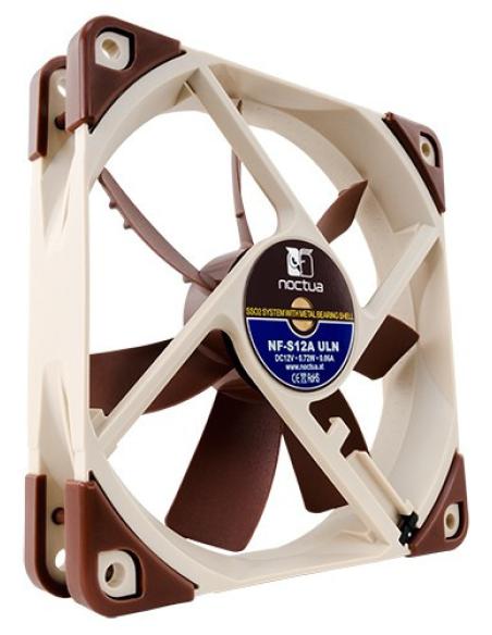 NOCTUA VENTILADOR CAJA NF-S12A-ULN 800RPM, 120MM FAN, 120X120X25MM, 12V, 8,6 DB(A), 74,3 M3/H, 0,62 MM H2O, 3 PINES