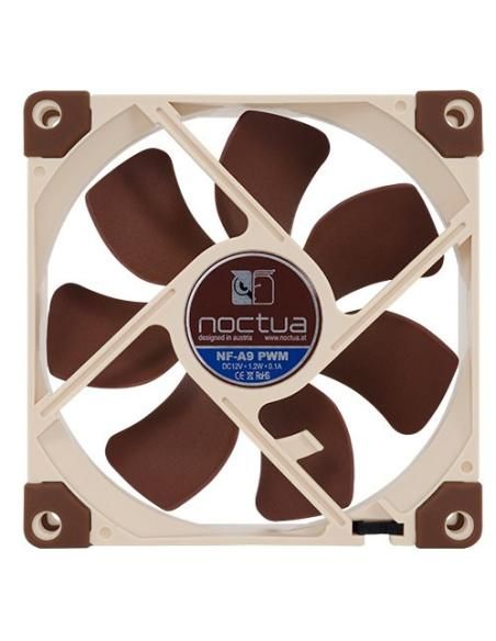 NOCTUA VENTILADOR CAJA NF-A9 PWM, 92MM FAN, 92X92X25 MM, 12V, 2000RPM/1550RPM/400RPM, 16,3 DB(A), 78,9 M3/H, 2,28 MM H2O, 4 PINE