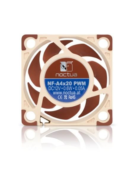 NOCTUA VENTILADOR CAJA NF-A4X20 PWM, 40MM FAN, 40X40X20MM, 12V, 5000RPM/4400RPM/1200RPM, 14,9 DB(A), 9,4 M3/H, 2,26 MM H2O, 4 PI