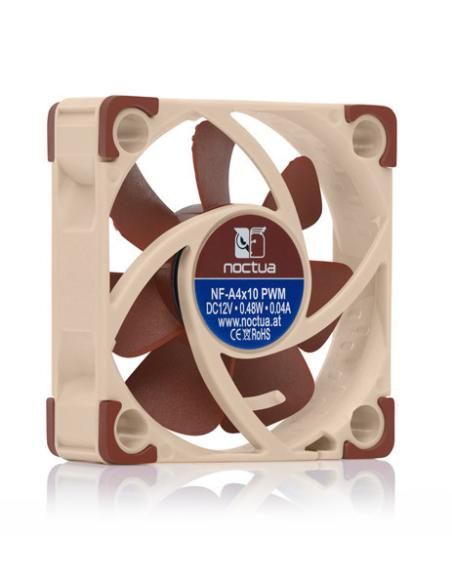 NOCTUA VENTILADOR NF-A4X10 PWM, 40MM FAN, 40X40X10MM, 12V, 5000RPM/3700RPM/1000RPM, 19,6 DB(A), 8,9 M3/H, 1,95 MM H2O, 4 PINES