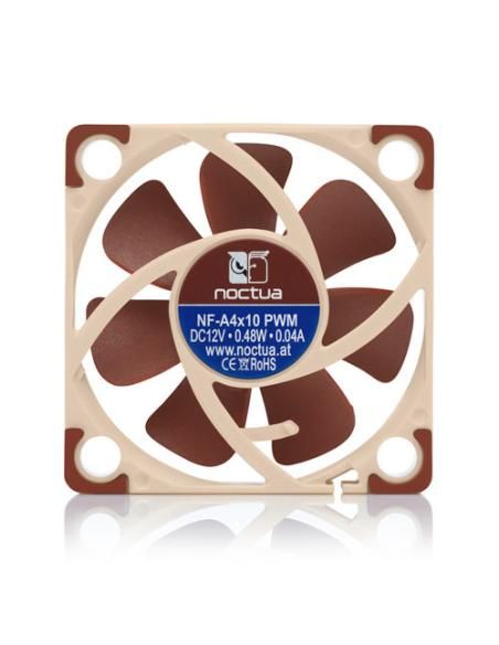 NOCTUA VENTILADOR NF-A4X10 PWM, 40MM FAN, 40X40X10MM, 12V, 5000RPM/3700RPM/1000RPM, 19,6 DB(A), 8,9 M3/H, 1,95 MM H2O, 4 PINES