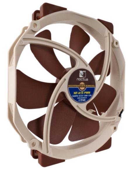 NOCTUA VENTILADOR CAJA NF-A15 PWM, 140MM FAN, 140X150X25MM, 12V, 1200RPM/900RPM/300RPM, 19,2 DB(A), 115,5 M3/H, 1,51 MM H2O, 4 P