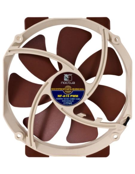 NOCTUA VENTILADOR CAJA NF-A15 PWM, 140MM FAN, 140X150X25MM, 12V, 1200RPM/900RPM/300RPM, 19,2 DB(A), 115,5 M3/H, 1,51 MM H2O, 4 P