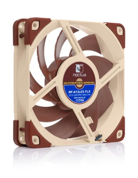 NOCTUA VENTILADOR CAJA NF-A12X25 FLX, 120MM FAN, 120X120X25MM, 12V, 2000RPM/1700RPM/1350RPM, 22,6 DB(A), 102,1 M3/H, 1,65 MM H2O