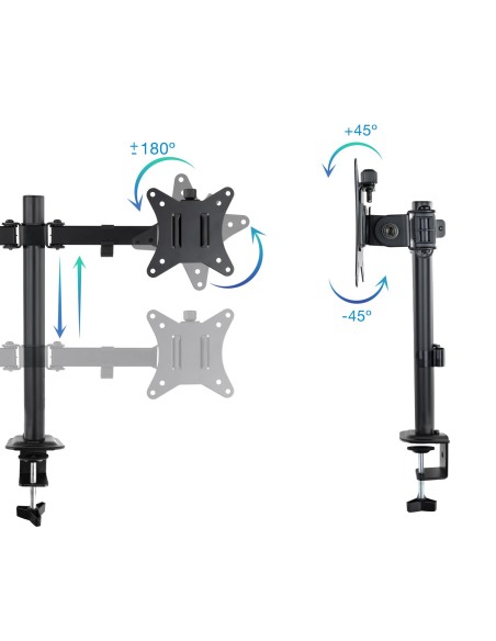 SOPORTE MESA PANT. GIRA INCLI 2 BRAZOS 17-32 NEGRO TOOQ DB1802TN-B