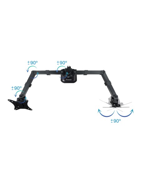 SOPORTE MESA PANT. GIRA INCLI 2 BRAZOS 17-32 NEGRO TOOQ DB1802TN-B