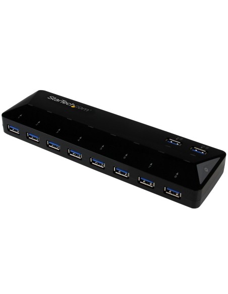 Startech Com Concentrador Usb Gbps De Puertos Ladr N Con Puertos De Carga Y