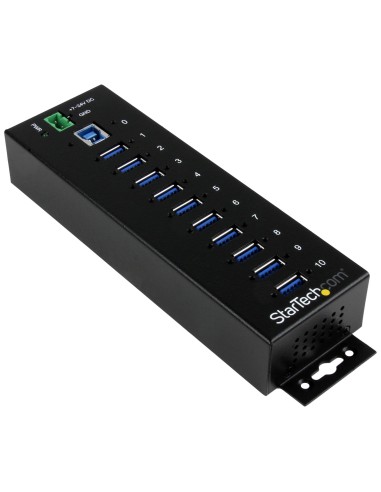10 Port Industrial USB 3.0 Hub - Metal