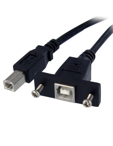 1ft Panel Mount USB B to B Cable - F M