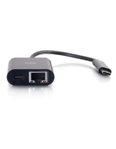 USB-C Ethernet Adapter W Power Black