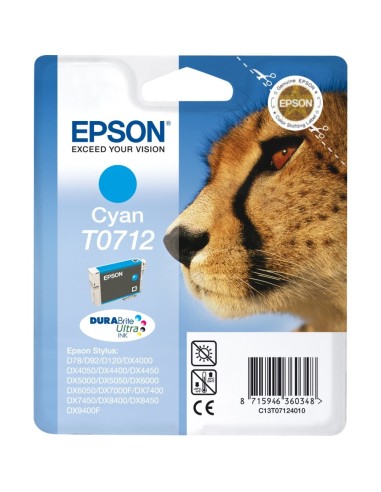 Epson Cheetah Cartucho T0712 cian (etiqueta RF)