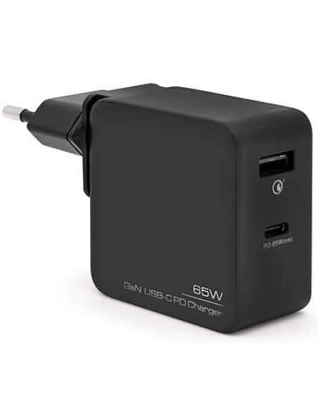 BLUESTORK CARGADOR ULTRACOMPACTO USB-C 65W TECNOLOGIA GAN NEGRO
