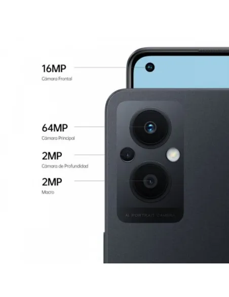 OPPO RENO8 LITE BLACK + USB TYPE C