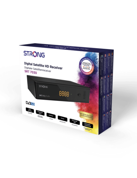 Strong SRT 7030 decodificador 1 sintonizador(es) Alámbrico Negro