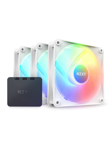 NZXT F120 Core RGB Carcasa del ordenador Ventilador 12 cm Blanco 3 pieza(s)