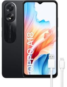 OPPO A18 4GB+128GB NEGRO + CABLE USB