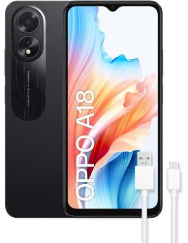 OPPO A18 4GB+128GB NEGRO + CABLE USB