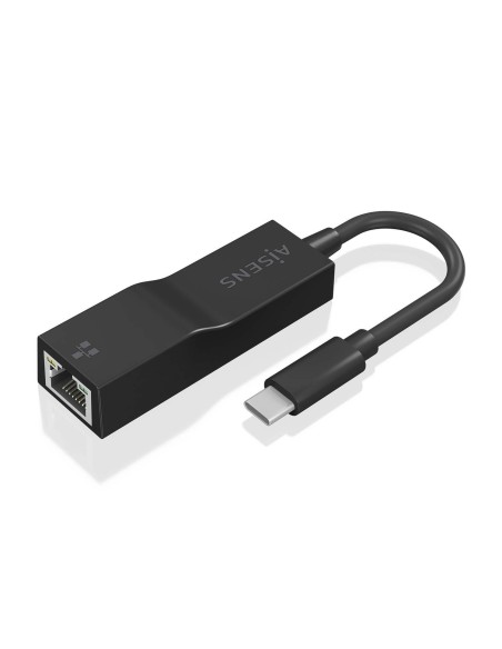 CONVERSOR USB 3.1 GEN1 USB-C A ETHERNET GIGABIT NEGRO 11CM AISENS A109-0765