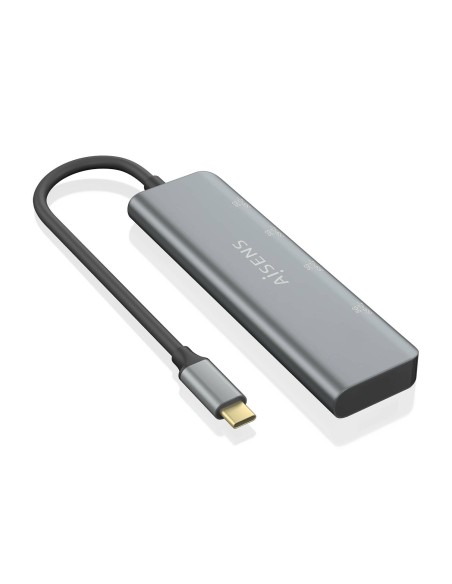 HUB USB 3.2 GEN1 5G USB-C USB-C-M-2XUSB-C-H-2XUSB-A-H GRIS 15CM AISENS A109-0763