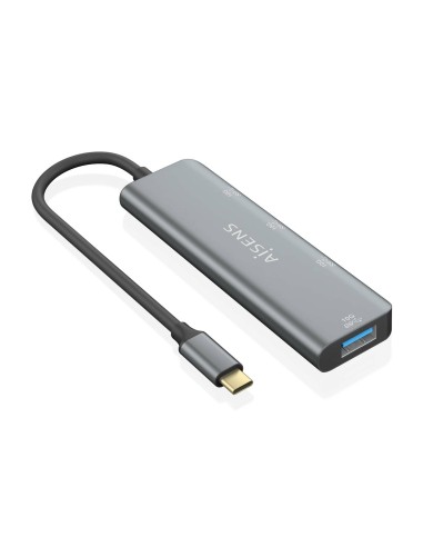 HUB USB 3.2 GEN2 10G USB-C USB-C-M-USB-C-H-3XUSB-A-H GRIS 15CM AISENS A109-0764