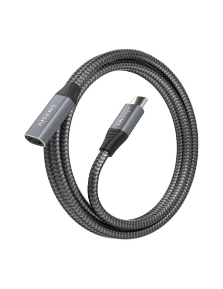 CABLE USB 3.2 GEN2X2 ALU 8K30HZ 5A 100W USB-C-M-C-H GRIS 1.5M AISENS A107-0761