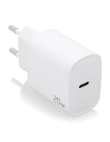 CARGADOR USB-C PD3.0 1 PUERTO 1XUSB-C 20W BLANCO AISENS A110-0752