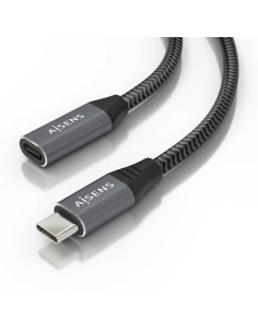 CABLE USB 3.2 GEN2X2 ALU 8K30HZ 5A 100W USB-C-M-C-H GRIS 2.0M AISENS A107-0636