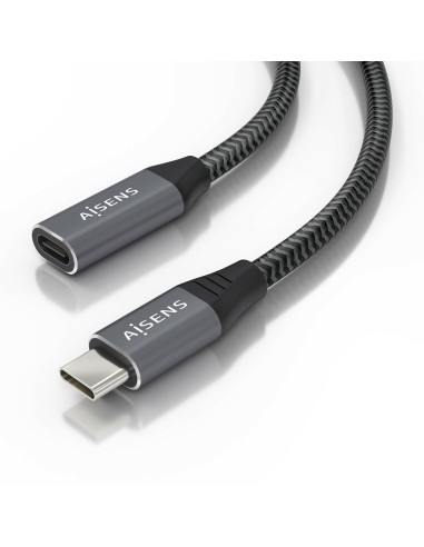 CABLE USB 3.2 GEN2X2 ALU 8K30HZ 5A 100W USB-C-M-C-H GRIS 2.0M AISENS A107-0636