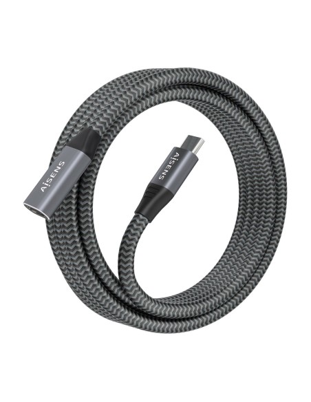 CABLE USB 3.2 GEN2X2 ALU 8K30HZ 5A 100W USB-C-M-C-H GRIS 2.0M AISENS A107-0636