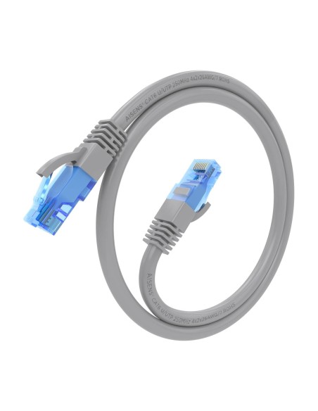 CABLE RED LATIGUILLO RJ45 CAT.6 UTP AWG26 CCA GRIS 30CM AISENS A135-0772