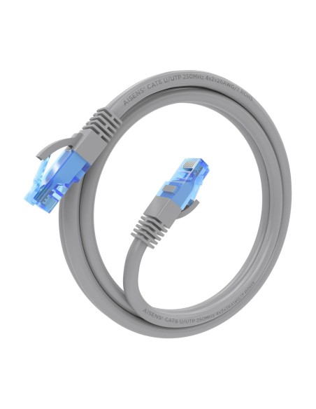 CABLE RED LATIGUILLO RJ45 CAT.6 UTP AWG26 CCA GRIS 1.0M AISENS A135-0775