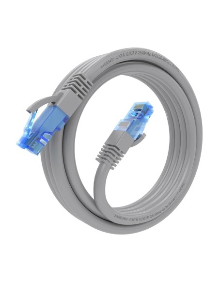 CABLE RED LATIGUILLO RJ45 CAT.6 UTP AWG26 CCA GRIS 3.0M AISENS A135-0778