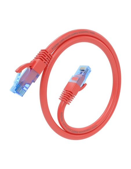 CABLE RED LATIGUILLO RJ45 CAT.6 UTP AWG26 CCA ROJO 25CM AISENS A135-0785