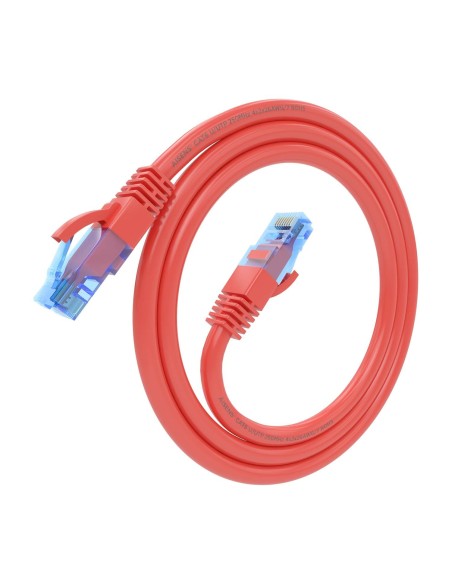 CABLE RED LATIGUILLO RJ45 CAT.6 UTP AWG26 CCA ROJO 0.75M AISENS A135-0788